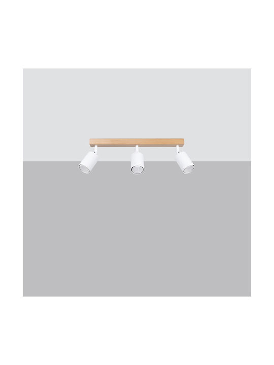 Sollux 3l Pendant Light White with Socket GU10 18x13x47cm