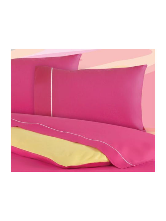 Nima Duvet Cover Queen 220x240 Colors Interiors 351-a Yellow / Fuchsia