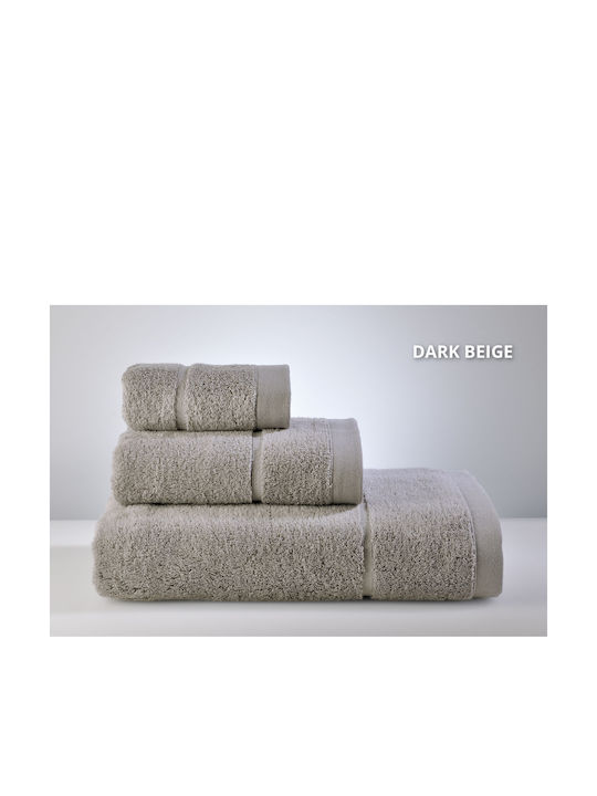 Down Town Home Hand Towel Joanne 30x50cm Dark Beige Weight 600gr/m²