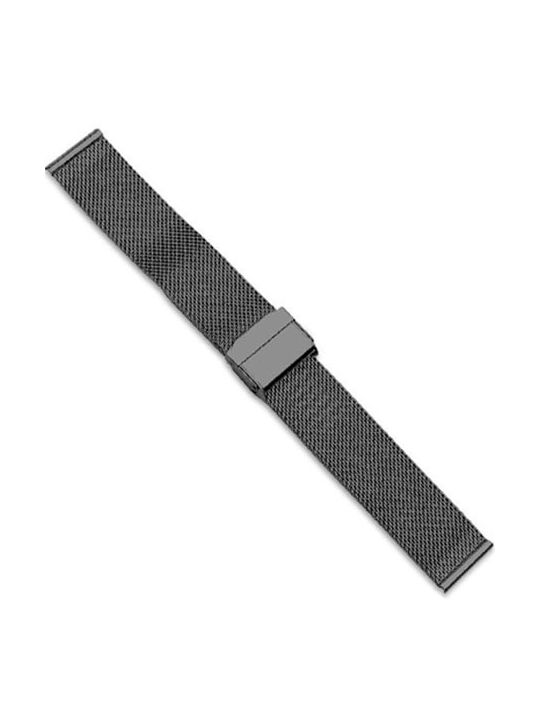 Milanese Metallic-Armband Schwarz 18mm