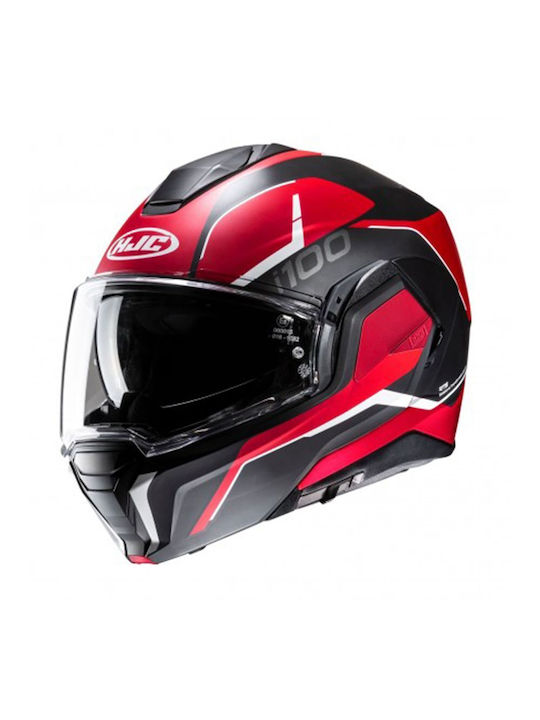 HJC i100 Lorix MC1SF Motorcycle Helmet Flip-Up ECE 22.06 with Sunvisor