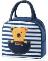 Pica Pica Bear Hand Lunch Bag Blue 19x14x23cm