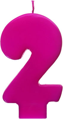 Birthday Candle Number in Pink Color