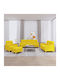 Set de Sufragerie 3 Scaune & 2 Scaune & Fotoliu & Scaun & Taburet Light Yellow