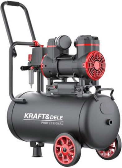 Kraft & Dele Cu o singură fază Compresor de aer 72dB cu Rezervor de aer 24lt KD1390