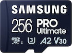 Samsung PRO Ultimate microSDXC 256GB Class 10 U3 V30 A2 UHS-I with Adapter