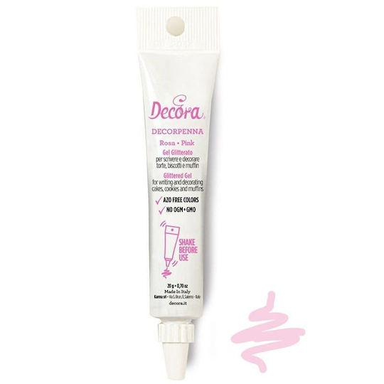 Decora Lebensmittelfarbe in Gel-Form Rosa 1Stück 20gr