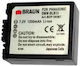 Braun Phototechnik Μπαταρία Φωτογραφικής Μηχανής 59367 Ιόντων-Λιθίου (Li-ion) 1250mAh Συμβατή με Panasonic