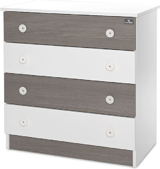 Baby Dresser with 4 Drawers White 81x50x86cm