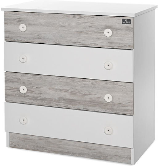 Baby Dresser with 4 Drawers White 81x50x86cm