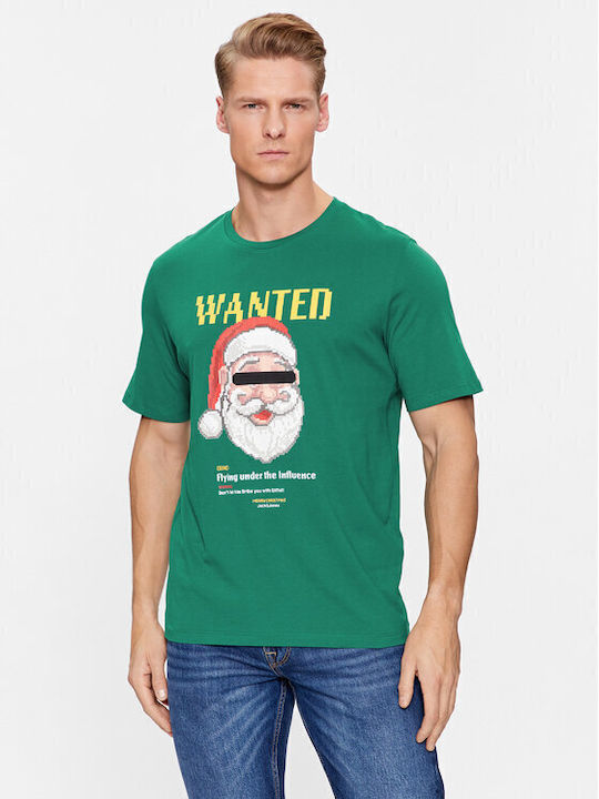 Jack & Jones Θεματική Μπλούζα με Στάμπα Πράσινη Βαμβακερή Jack & Jones Θεματική Μπλούζα με Στάμπα Πράσινη Βαμβακερή