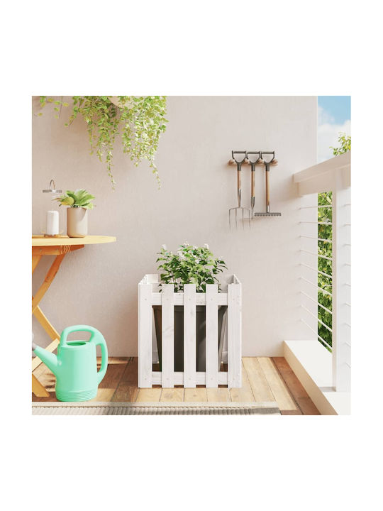 vidaXL Planter Box 50x50cm White 832453