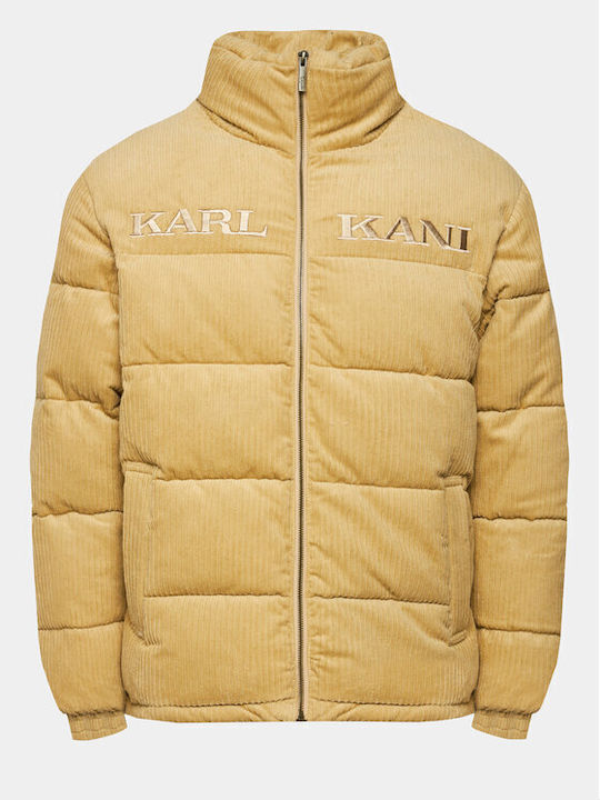 Retro Winter Jacke Puffer Beige.
