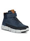 Geox J Flexyper Kids Leather Boots Navy Blue J369BA0CLFUC4002