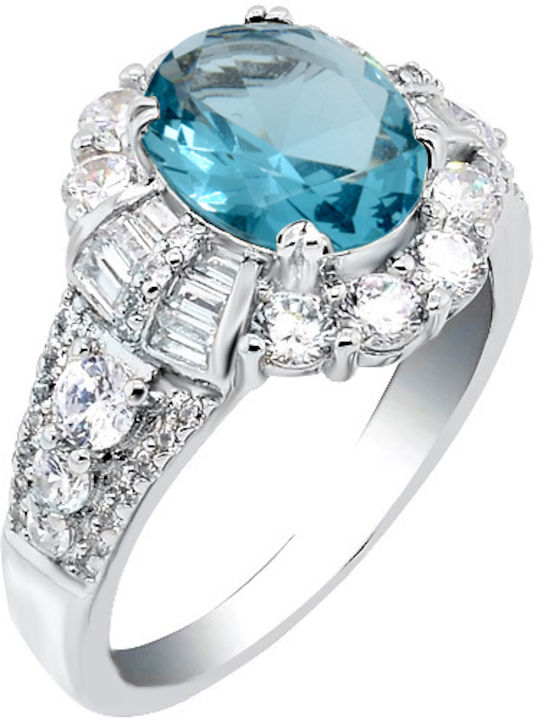 Ring with Zircon made of Silver