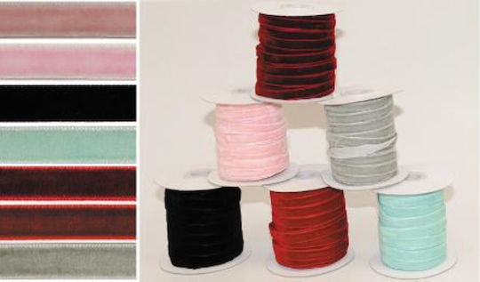 Faitakis Pack Samt Band Monochrom Rosa 22.75meters mit Breite 10mm