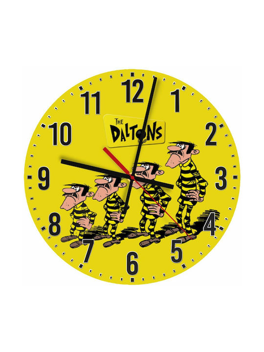 Koupakoupa Daltons Silent Wall Clock Wooden Yellow Ø30cm