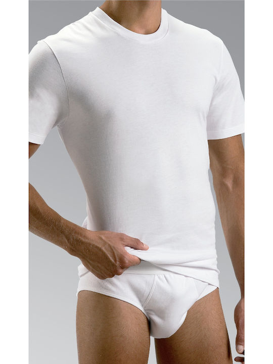 Men's Undershirt Short-sleeved in White Color