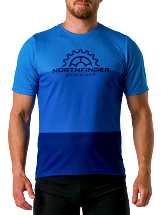 Northfinder Marcos Herren Sport T-Shirt Kurzarm Blau