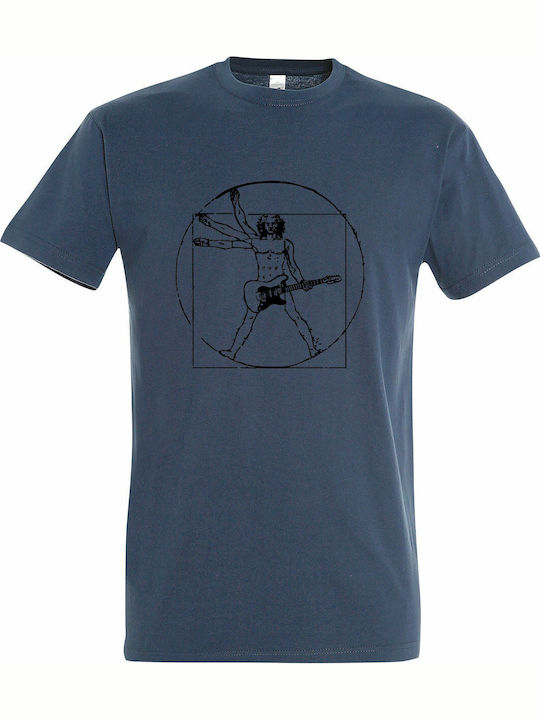 Men's Short Sleeve T-shirt Denim