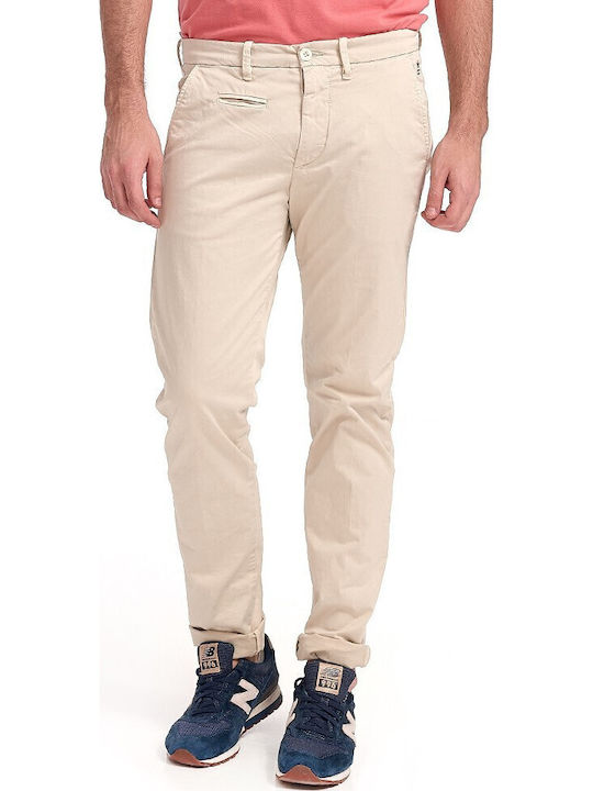Charlie Pantaloni Chino Elastic cu Croială Slim Bej