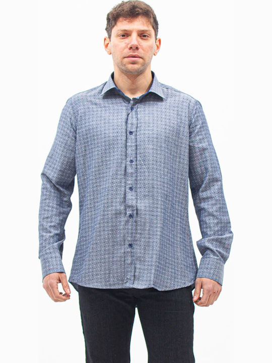 Long-sleeved Shirt Checked Gray