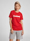 Hummel Stylish Fitted Women's Athletic T-shirt Red