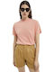 Scotch & Soda Crew Neck Women's T-shirt Pink