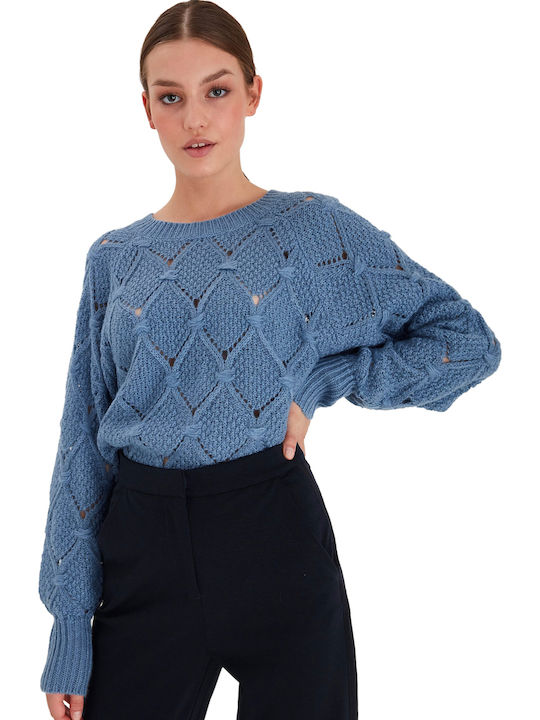 'odessa' Women's Long Sleeve Sweater Blue
