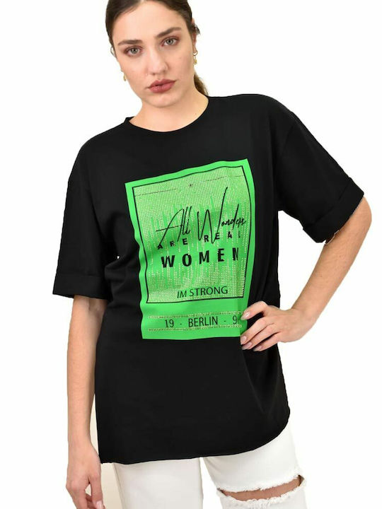 Potre Feminin Tricou Negru