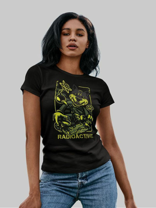 TKT Radioactive Mutant Shiba Inu W Γυναικείο T-shirt Μαύρο