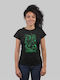 TKT Radioactive Mutant Cat W Women's T-shirt Black