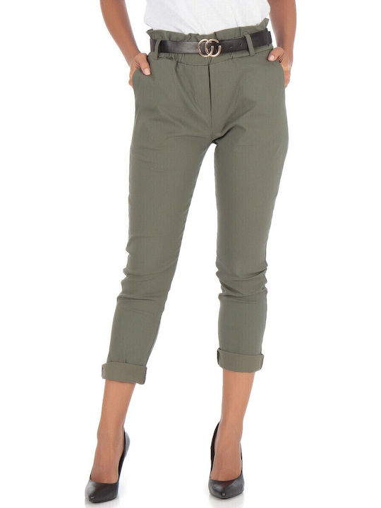Silia D Damen Stoff Capri Hose Khaki PNT-13803 ...