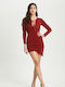 Lipsy London Mini Evening Dress Red