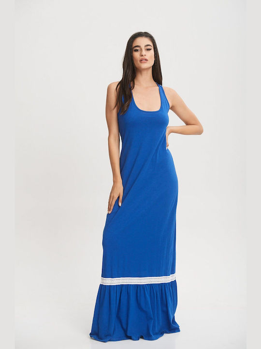 Holala Summer Maxi Evening Dress blue royal