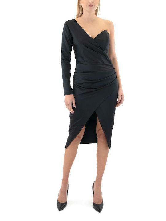 Twenty 29 Dress Mini Βραδινό Φόρεμα με Σκίσιμο Μαύρο