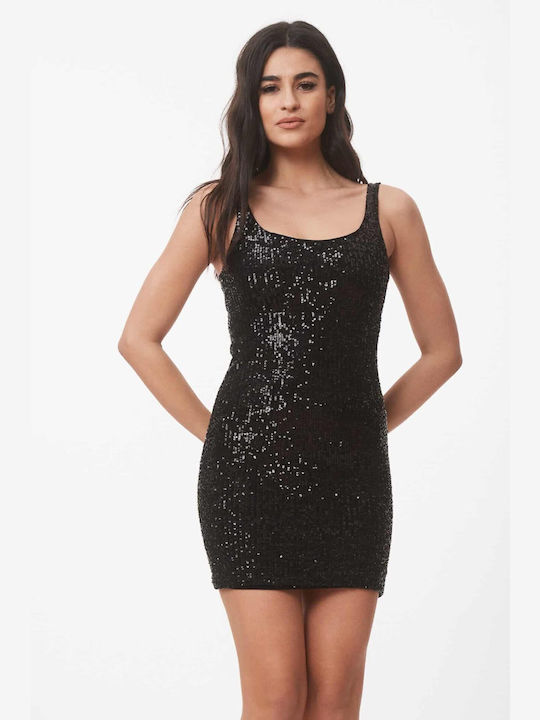 Ad'Oro Mini Evening Dress Black