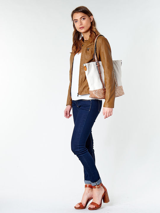 Puir Γυναικείο Biker Jacket Ταμπά