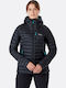 Microlight Alpine Women's Long Puffer Jacket Waterproof and Windproof for Winter Black