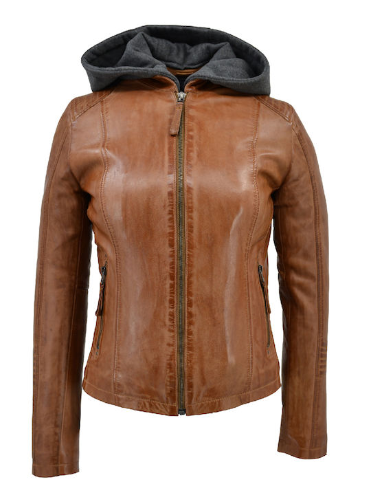 Damen Bikerjacke Coffee.