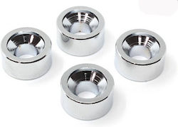 Stringing Screws Neck Bushing Chrome 12 X 6mm for Neck Plate 4 Pieces in Silver Color