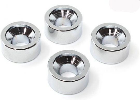 Винтове Neck Bushing Хром 12 X 6mm за Плочка за Врат 4 броя в Сребрист Цвят