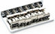 Hardtail Body Through Chrome Guitar & Bass Bridge