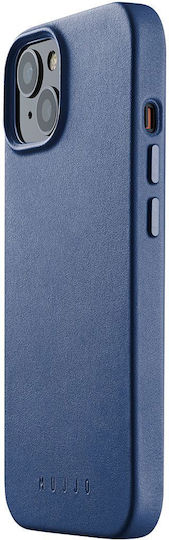 Mujjo Full Back Cover Leather Blue (iPhone 14 Plus)