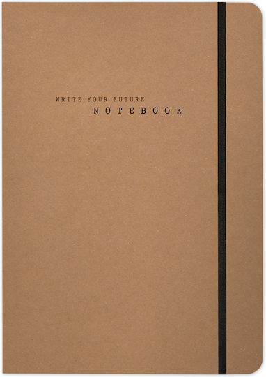 adBook Eco Caiet cu Pagini Albe cu Cauciuc Maro SM-3214