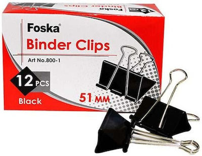 Foska Metallic Clip 51mm Black