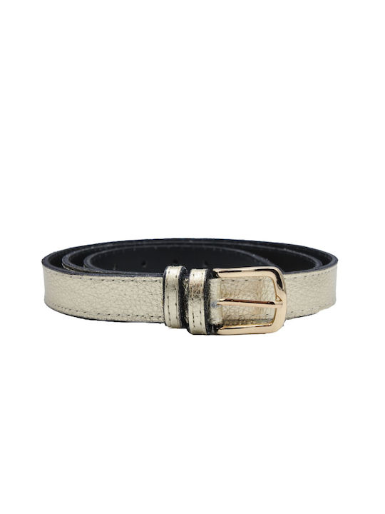 Leather Lab Leather Women's Belt Gold