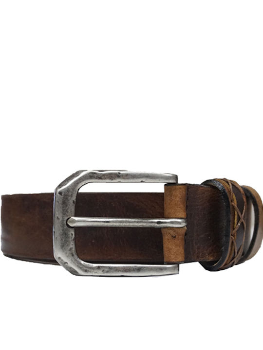 Men's Belt Leather Tabac Brown