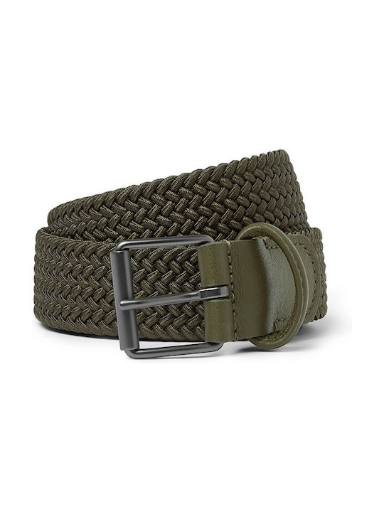 Perlapura Men's Knitted Fabric Belt Khaki