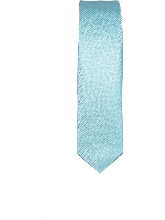 Riccardo Ferri 0049 Ciel Ανδρική Γραβάτα Συνθετική Μονόχρωμη σε Γαλάζιο Χρώμα